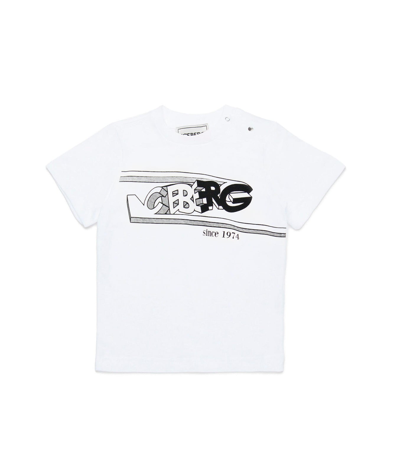 Iceberg Kids T-Shirt Bianca per Neonati