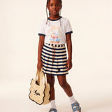 Msgm Kids Borsa in Rafia con Ricamo Logo per Bambine