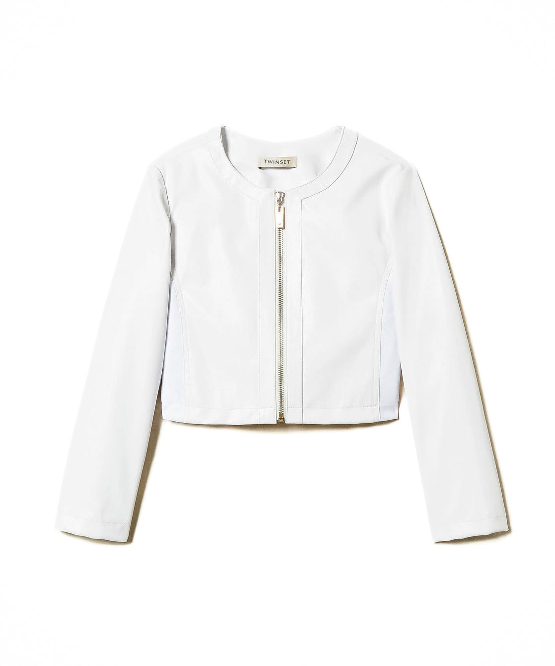 Twinset Kids Giubbino Bianco Ecopelle per Bambine