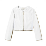 Twinset Kids Giubbino Bianco Ecopelle per Bambine