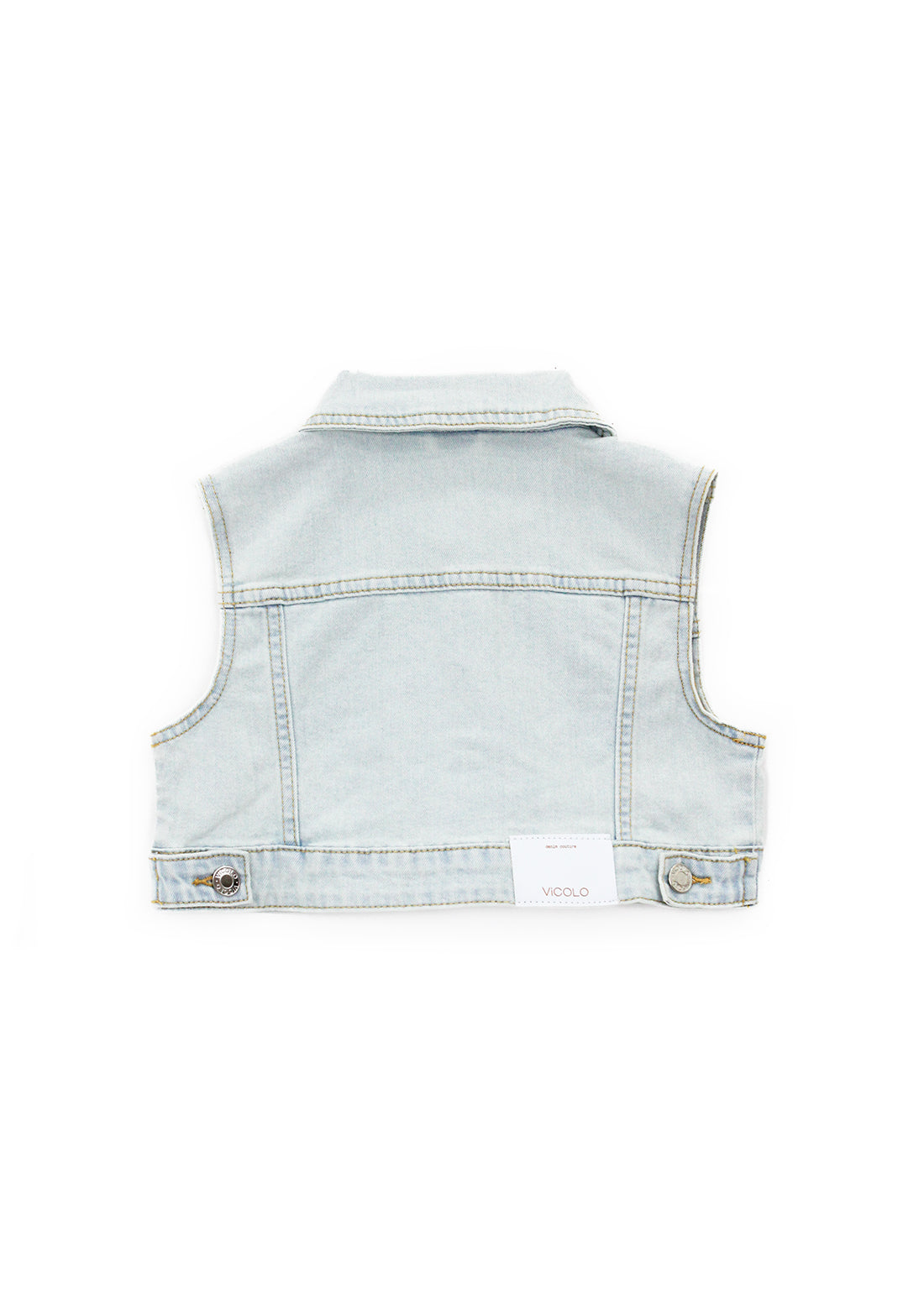 Vicolo Gilet Denim Blu per Bambine