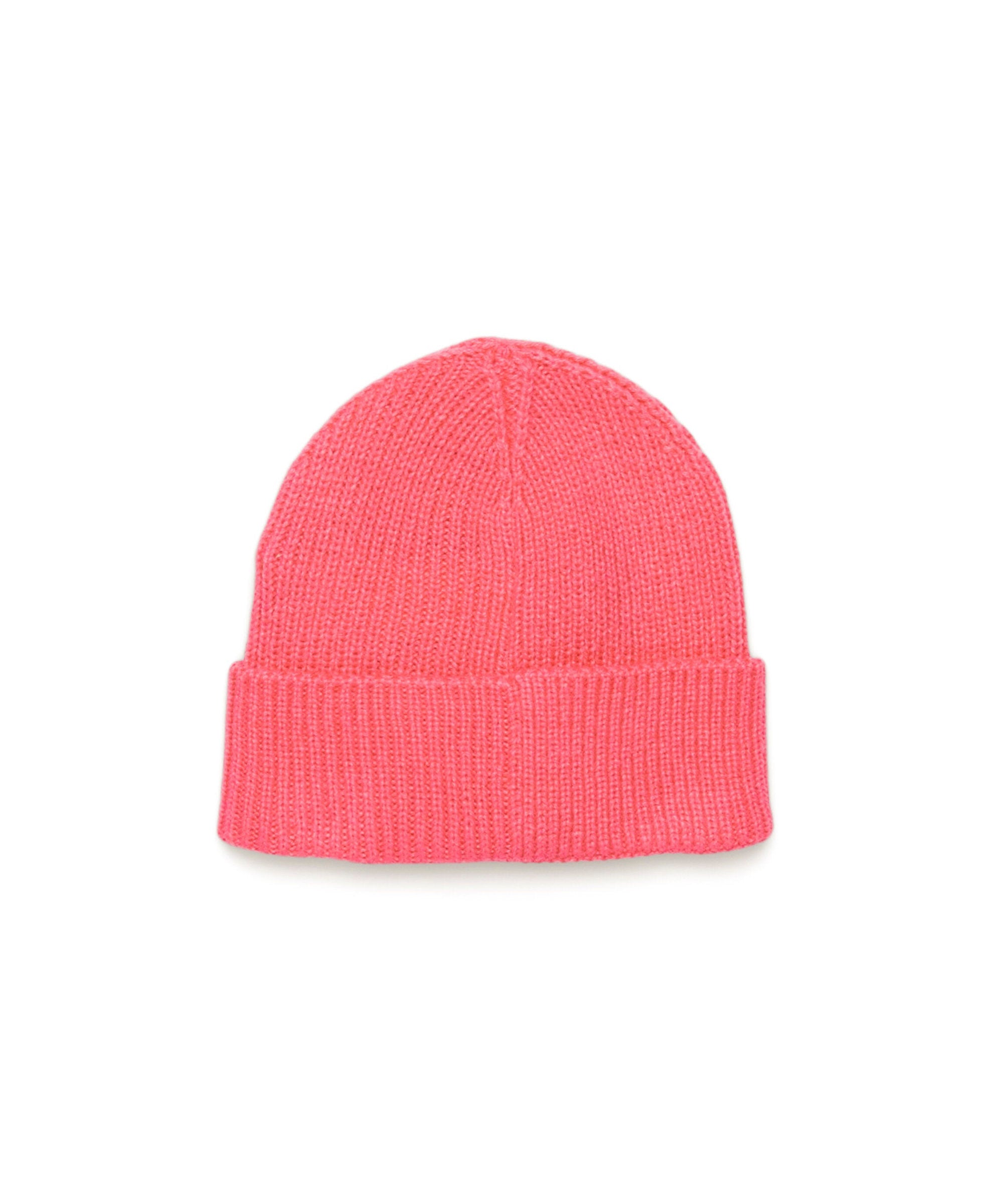 Diesel Kids Cappello Beanie Rosa Corallo con oval D per Neonate (retro)