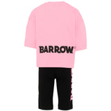 Barrow Kids Completo Rosa e Nero con Logo per Bambine