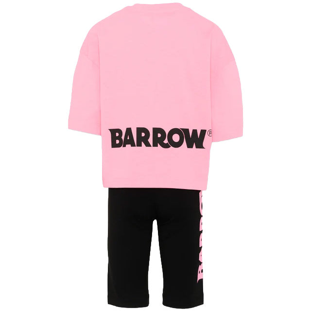 Barrow Kids Completo Rosa e Nero con Logo per Bambine