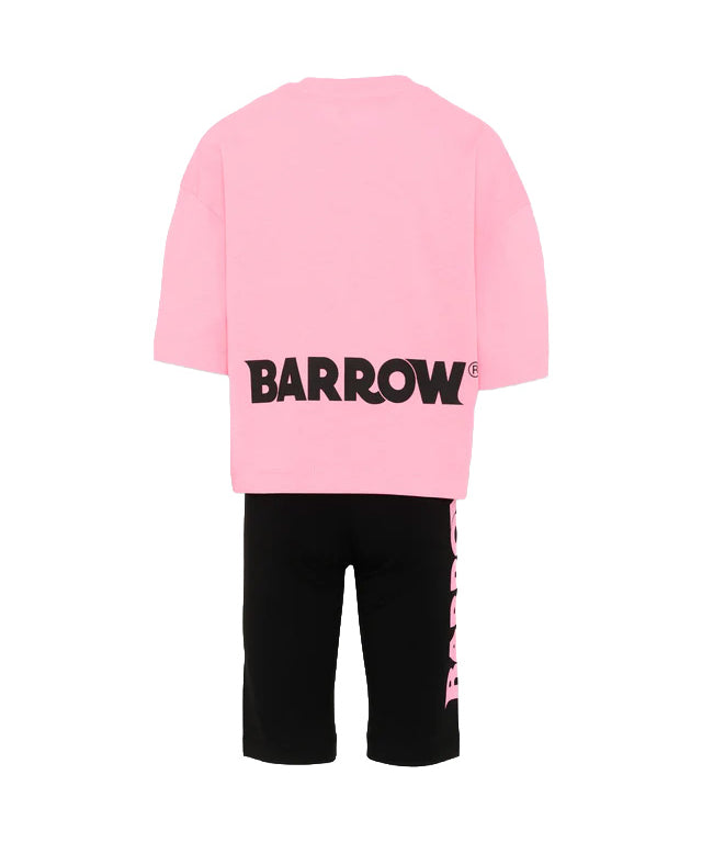 Barrow Kids Completo Rosa e Nero con Logo per Bambine