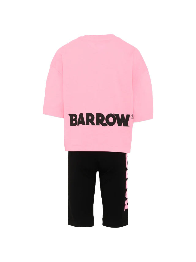 Barrow Kids Completo Rosa e Nero con Logo per Bambine