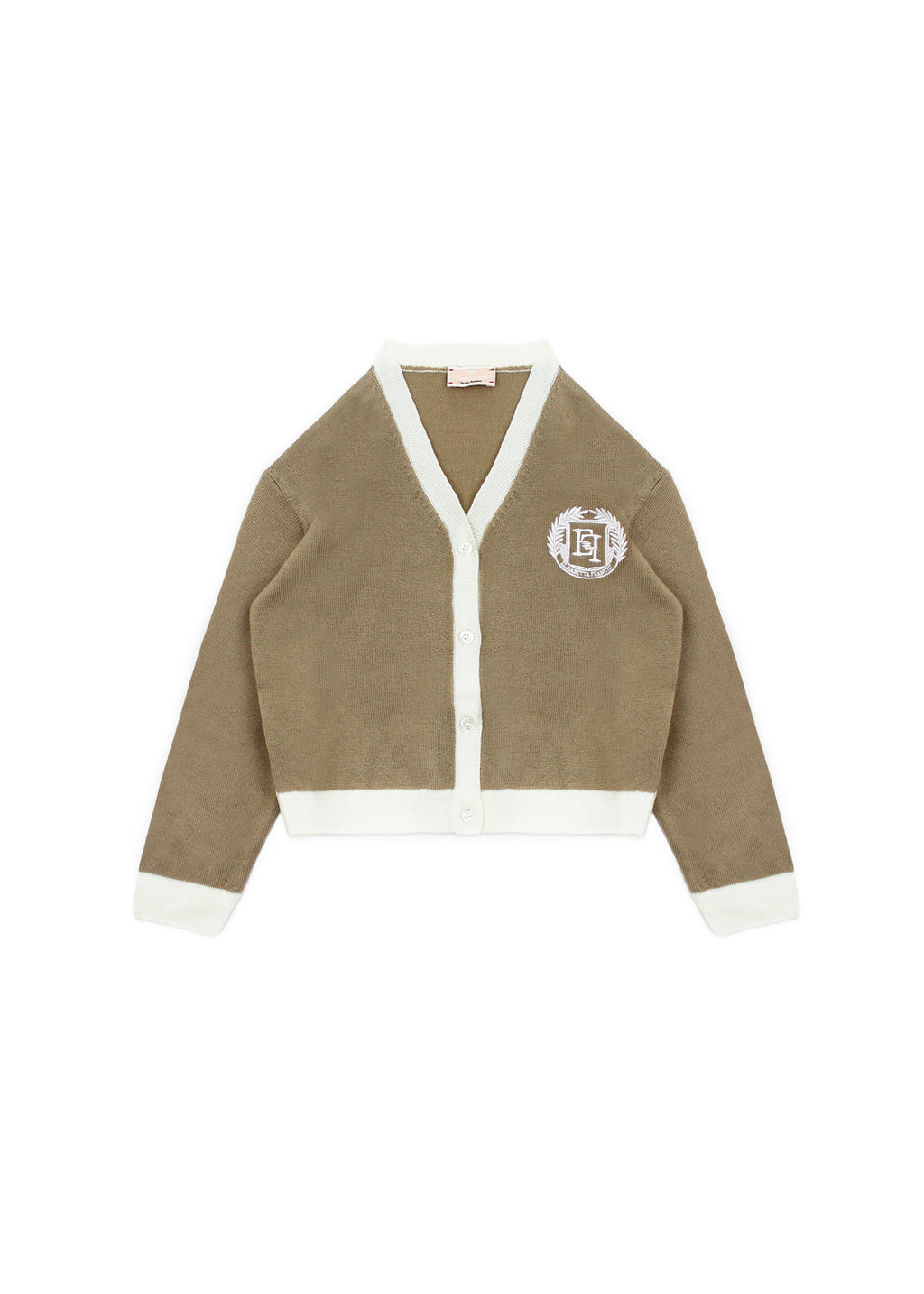 Elisabetta Franchi La Mia Bambina Cardigan Cammello/Avorio per Neonate