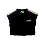 Barrow Kids Canotta Crop Nera con Stampa per Bambine