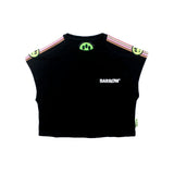 Barrow Kids Canotta Crop Nera con Stampa per Bambine