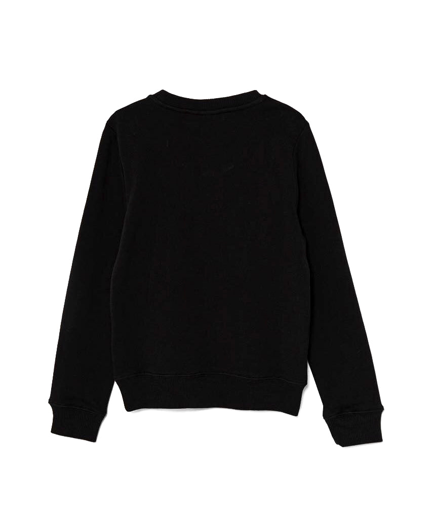 Calvin Klein Kids Felpa Girocollo Nera per Bambini