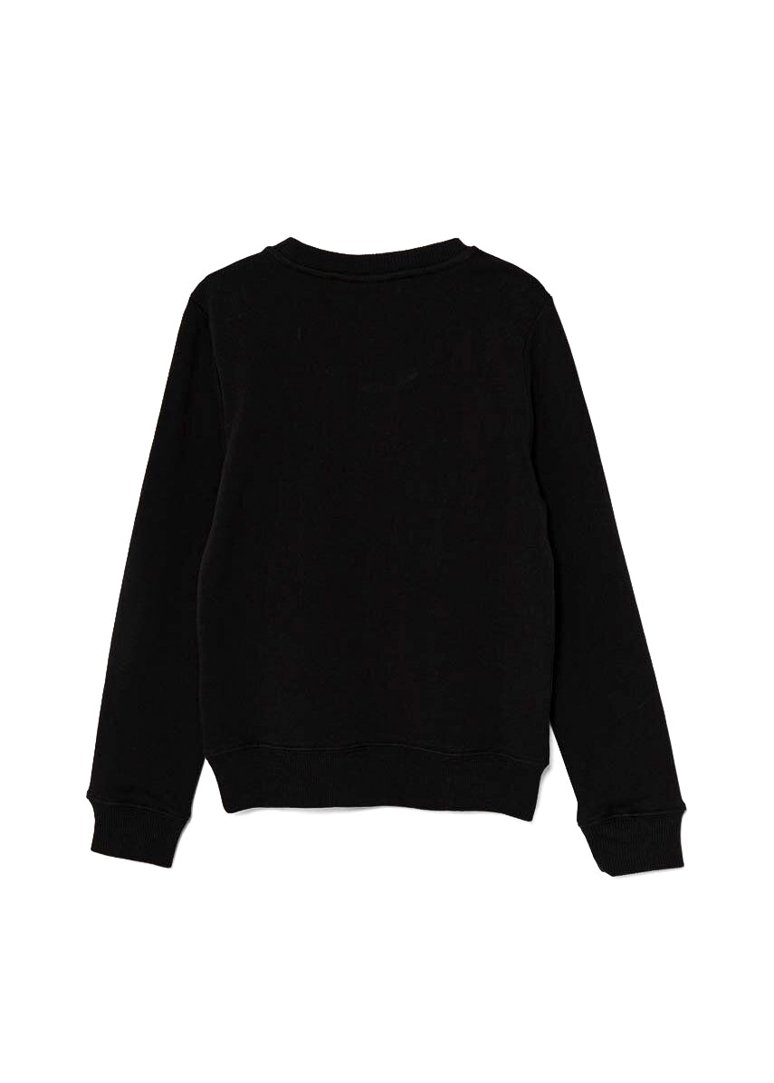 Calvin Klein Kids Felpa Girocollo Nera per Bambini