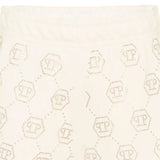 Philipp Plein Kids Shorts con Logo All-Over Strass per Bambine