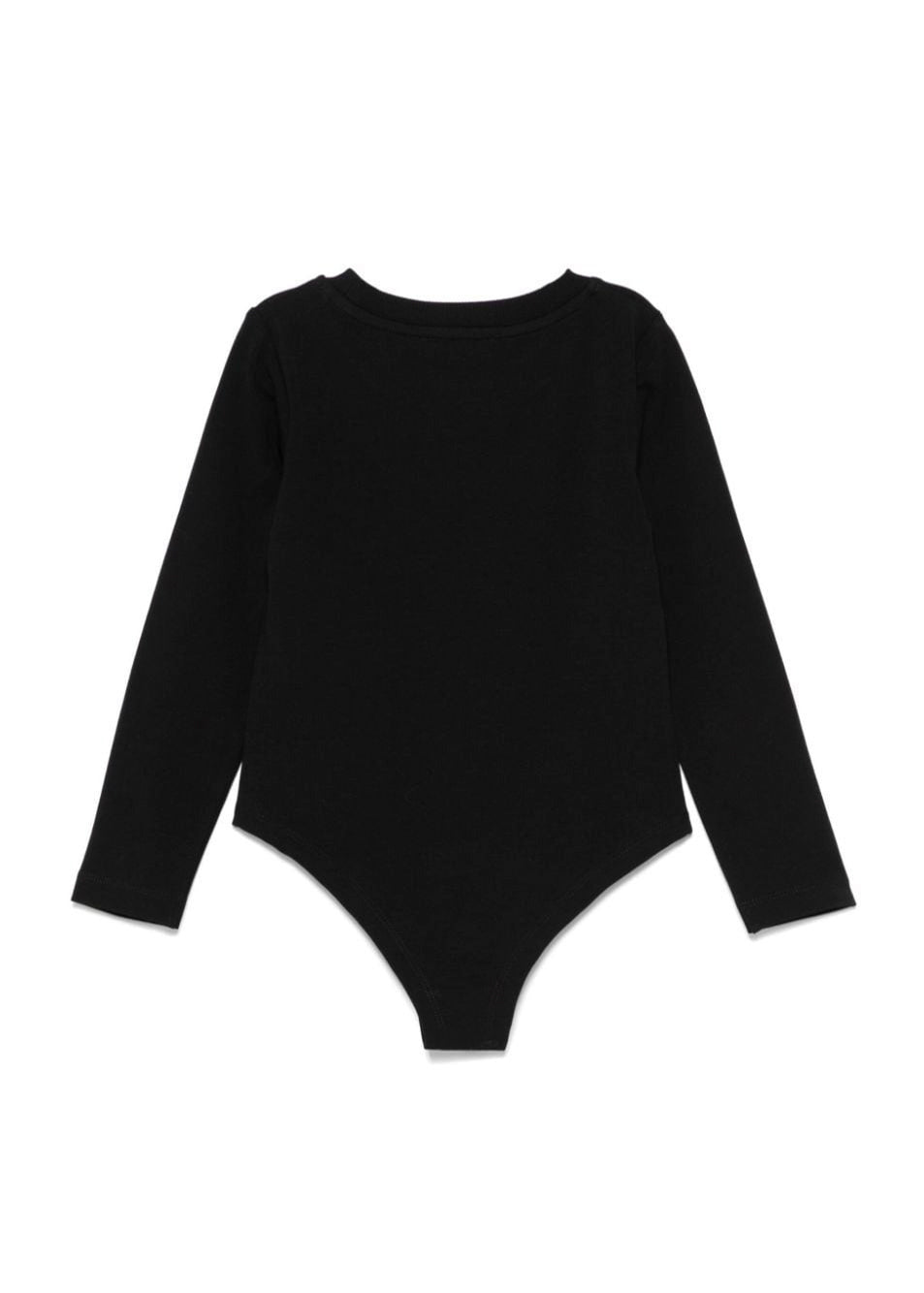 Moschino Kids Body Nero con Borchie Logo per Bambine (retro)