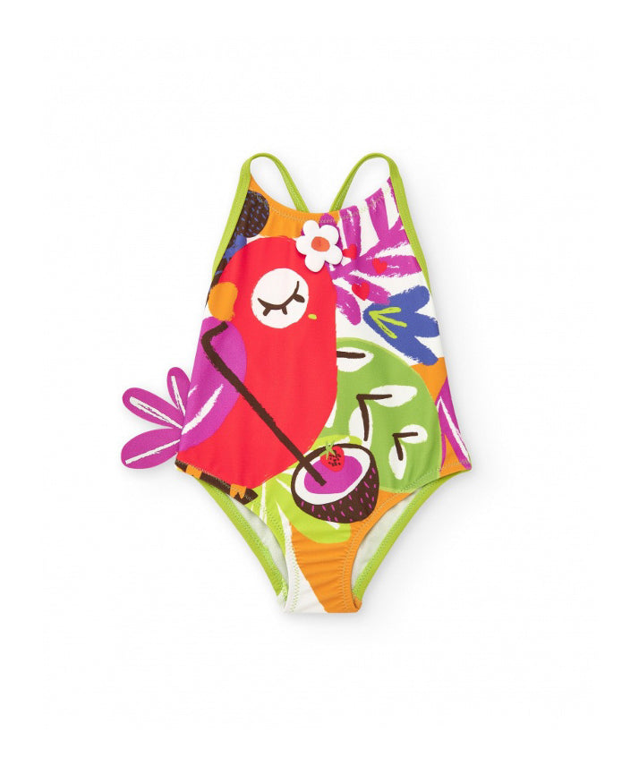 Tuc Tuc Costume Monokini Birds per Neonate
