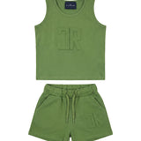 John Richmond Kids Completo Verde con Logo per Neonati