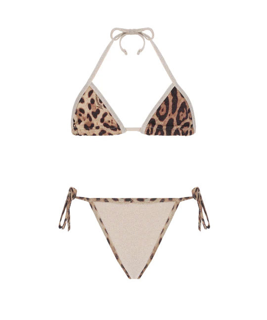 4Giveness Kids Costume Triangolo Leopardato per Bambine