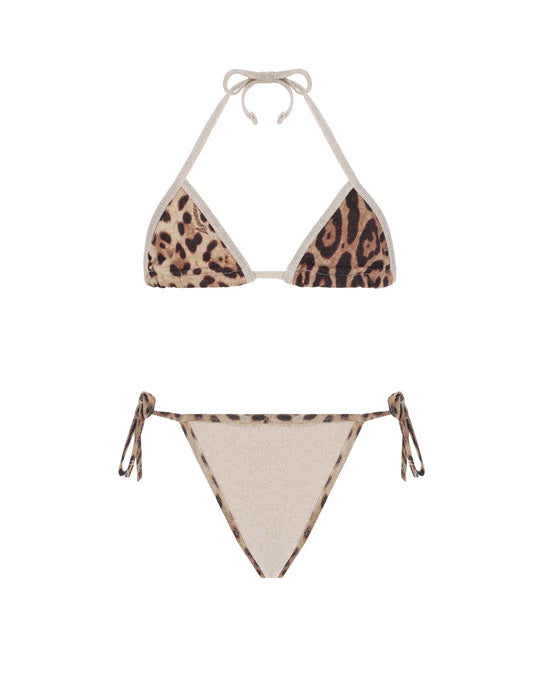 4Giveness Kids Costume Triangolo Leopardato per Bambine