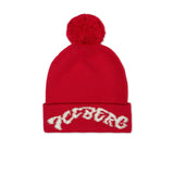 Iceberg Kids Cappello Beanie Rosso con Pon Pon per Bambine