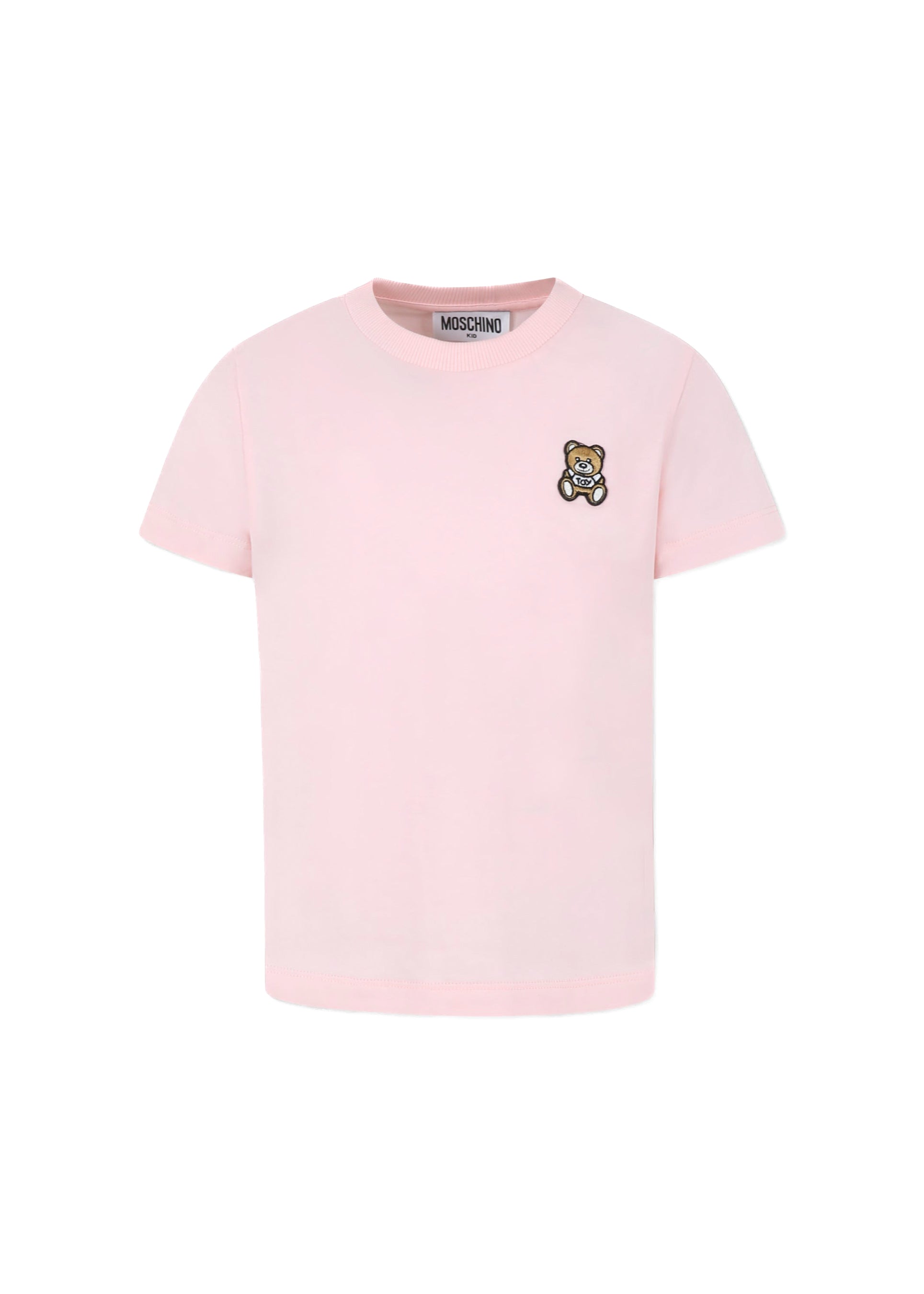 Moschino Kids T-shirt Rosa con Ricamo per Bambine