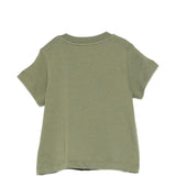 Moschino Kids T-Shirt Verde con Logo Teddy Bear per Neonati