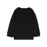 Moschino Kids Felpa Nera Girocollo con Stampa per Neonati (retro)