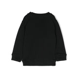 Moschino Kids Felpa Nera Girocollo con Stampa per Neonati (retro)