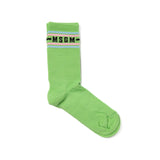 MSGM Kids Calzini Verdi con Logo per Bambine