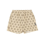Philipp Plein Kids Short Beige con Stampa Logo All-Over per Bambine