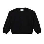 Iceberg Kids Felpa Nera con Applicazione Borchie per Bambine
