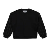 Iceberg Kids Felpa Nera con Applicazione Borchie per Bambine
