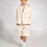 Fay Kids Giacca Doppio Petto Beige per Bambini