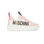 Moschino Kids Scarpe Logo Laterale Rosa per Bambine