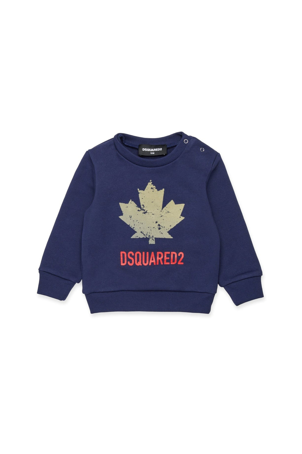 Dsquared Kids Felpa Girocollo con Logo Sport per Neonati