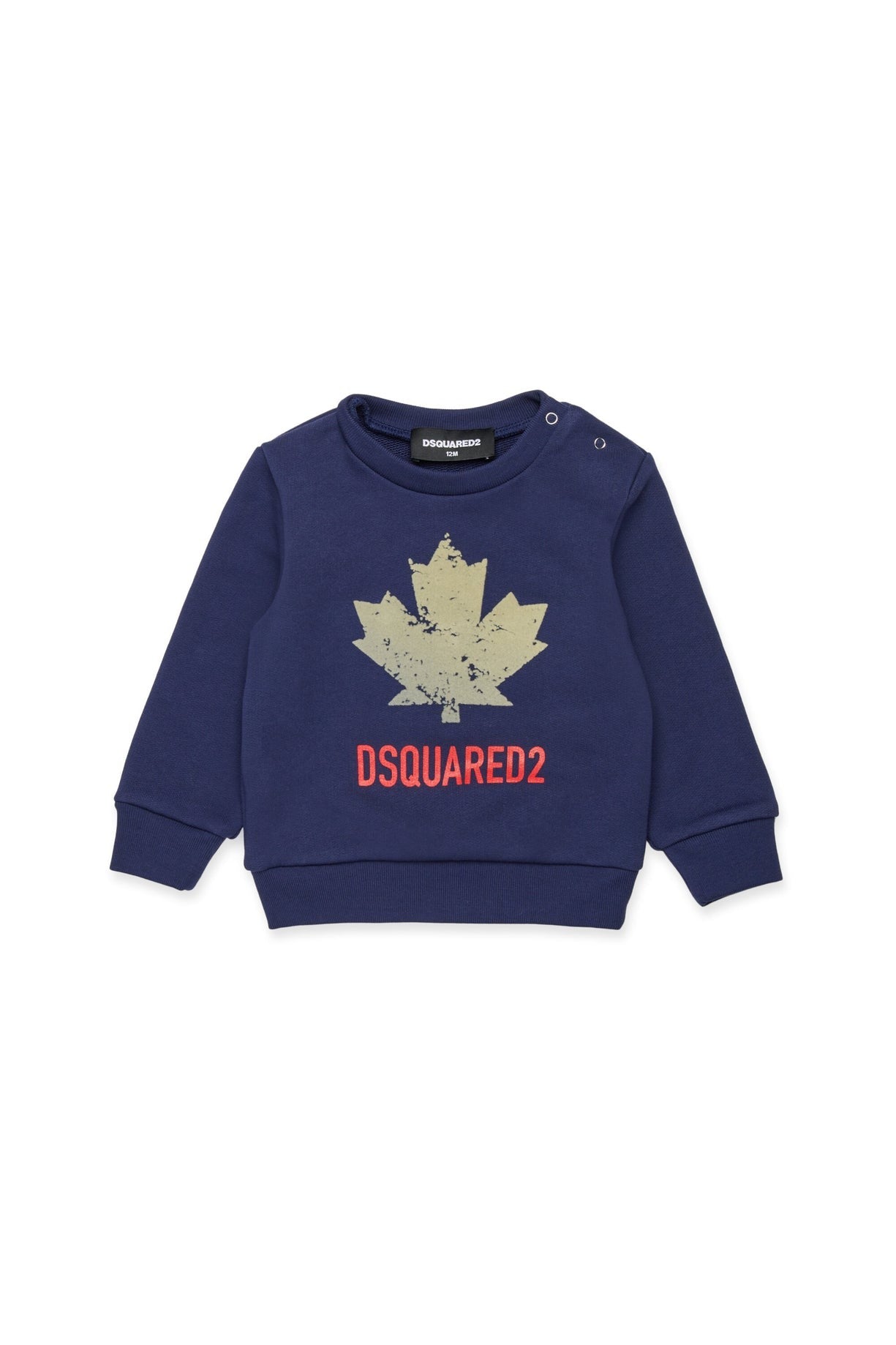 Dsquared Kids Felpa Girocollo con Logo Sport per Neonati