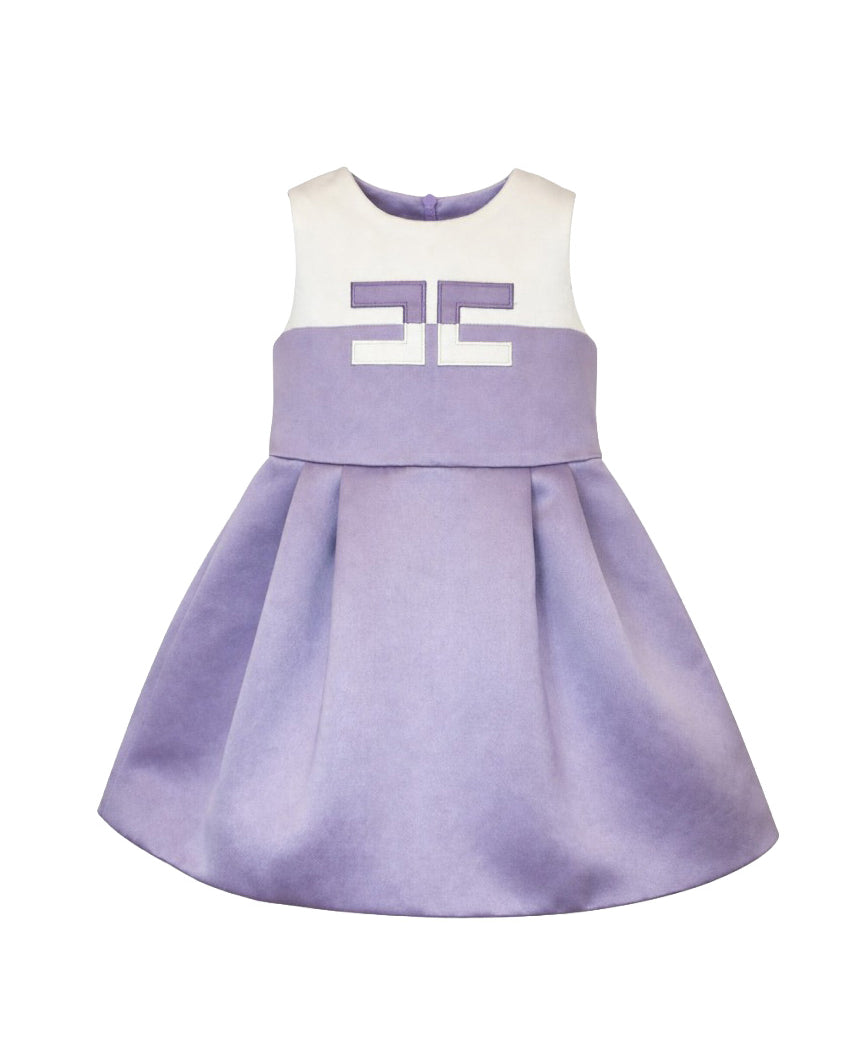 Elisabetta Franchi La Mia Bambina Abito Lilla/Avorio per Bambine