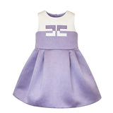 Elisabetta Franchi La Mia Bambina Abito Lilla/Avorio per Bambine