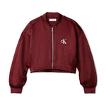 Calvin Klein Kids Felpa Raspberry Chocolate con Zip e Logo a Contrasto per Bambine