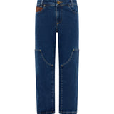 Roberto Cavalli Kids Pantalone in Denim Scuro Unisex