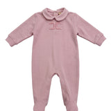 Elisabetta Franchi La Mia Bambina Tutina Felpa Marshmallow con Logo per Neonate