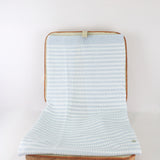 Marlù Coperta Celeste/Bianco Ricamata per Neonati
