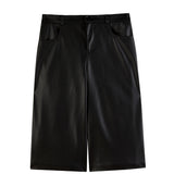 Patrizia Pepe Kids Shorts Neri in Ecopelle per Bambine