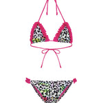 F**K Kids Costume Fantasia Leopardato Multicolor per Bambine