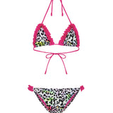F**K Kids Costume Fantasia Leopardato Multicolor per Bambine