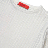 Max & Co Kids T-shirt in Maglia a Costine Silver per Bambine