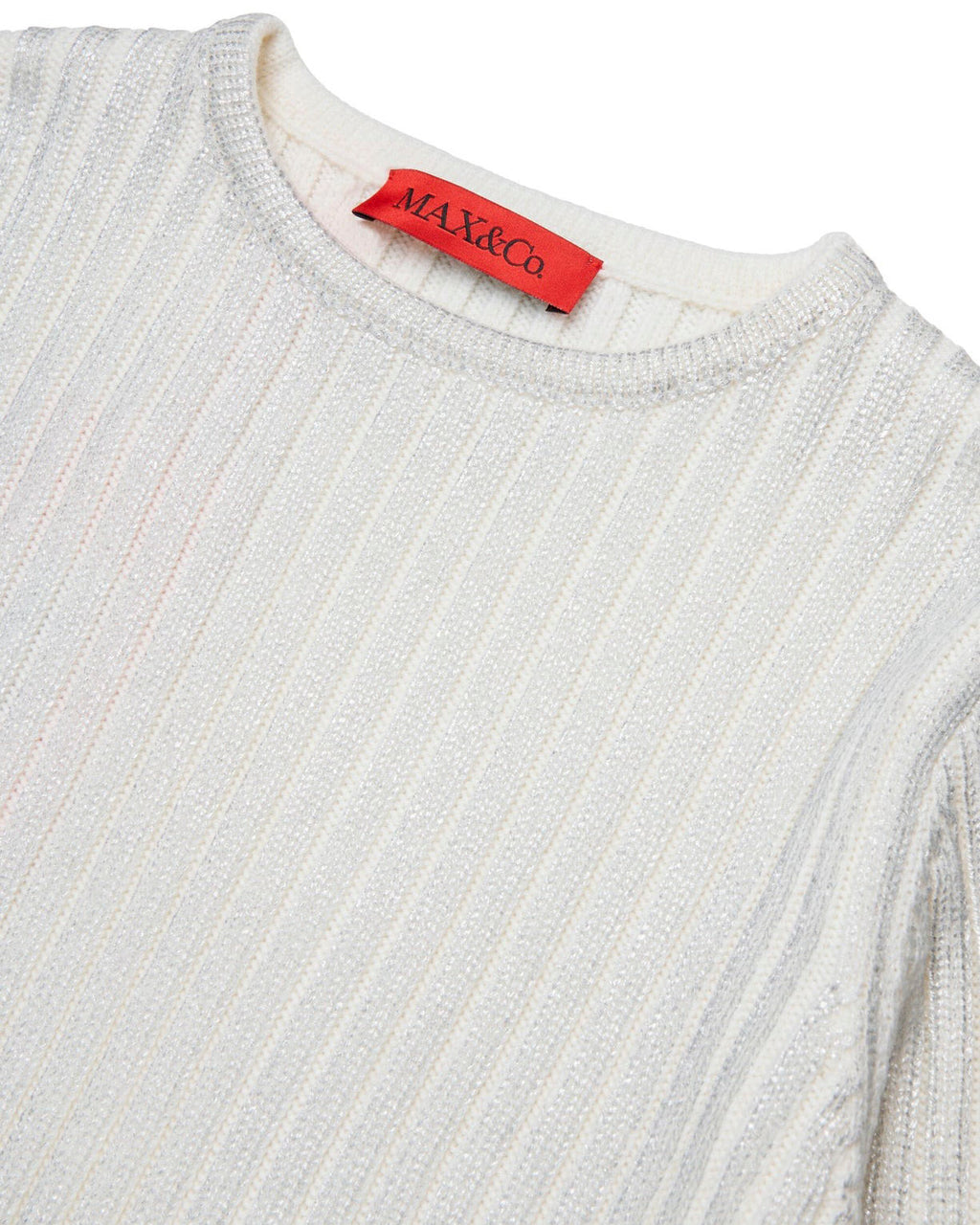 Max & Co Kids T-shirt in Maglia a Costine Silver per Bambine