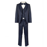 Alessandro Martinez Completo Blu 5 pz da Cerimonia con Applicazioni per Bambini