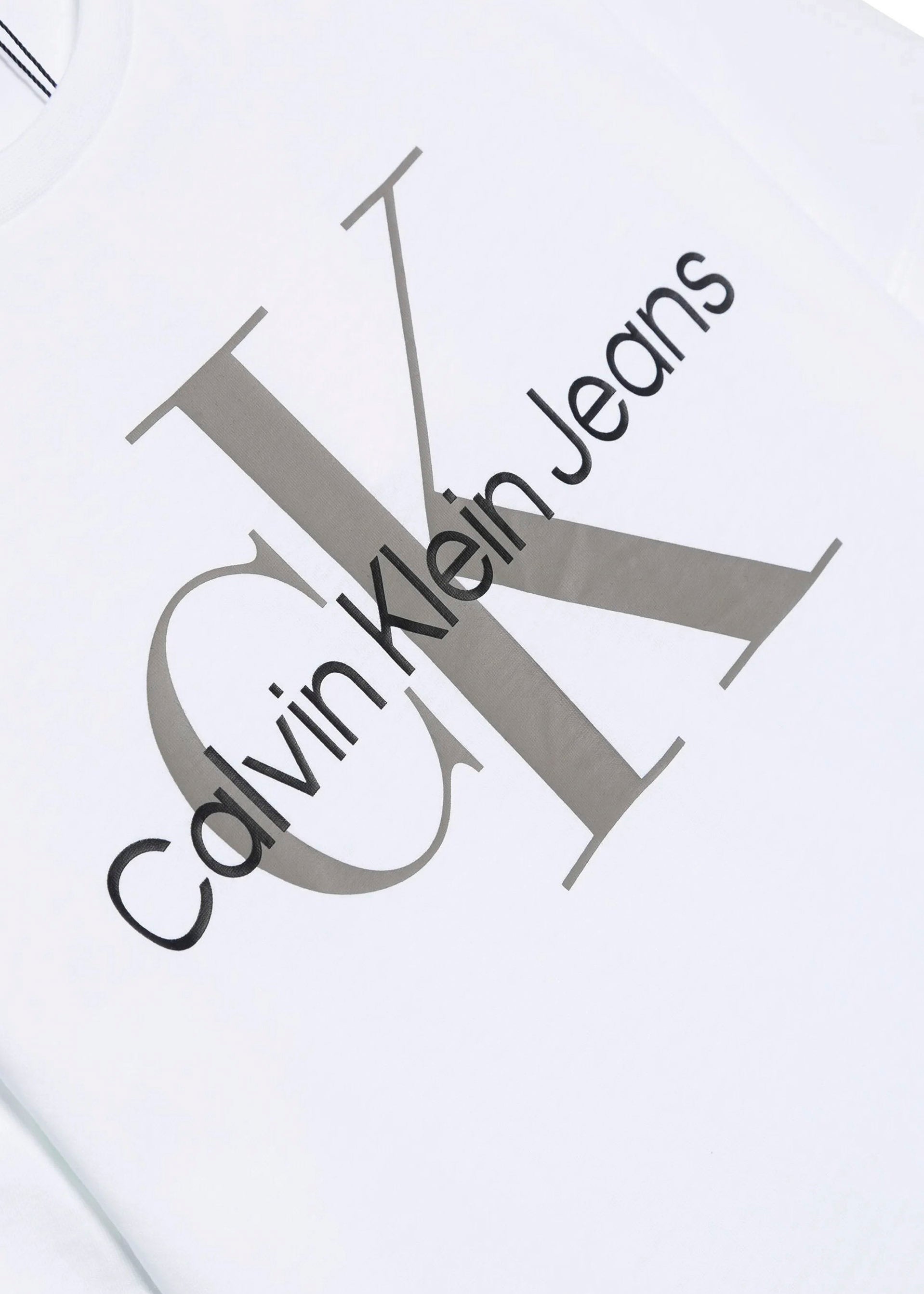 Calvin Klein Kids T-shirt Bianca con Stampa per Bambini