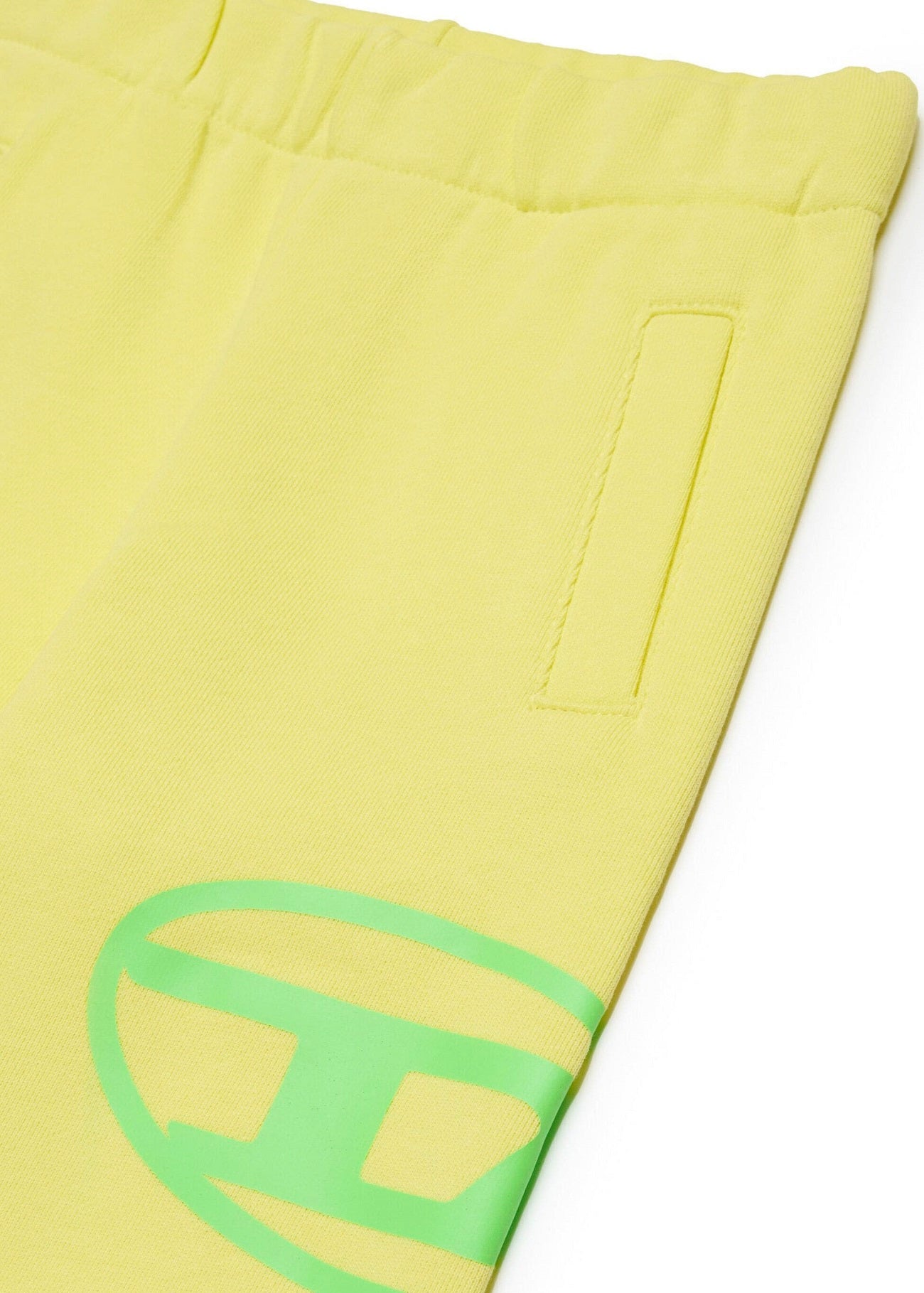 Diesel Kids Pantaloni Jogger Giallo con Stampa Logo Oval D