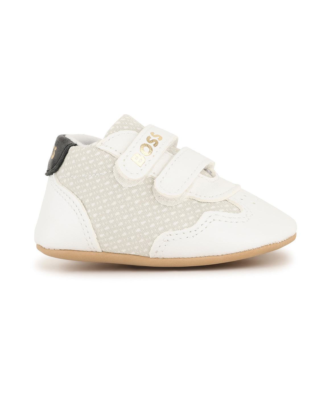 Boss Kids Scarpe Bianco con Chiusure a Strappo per Neonati