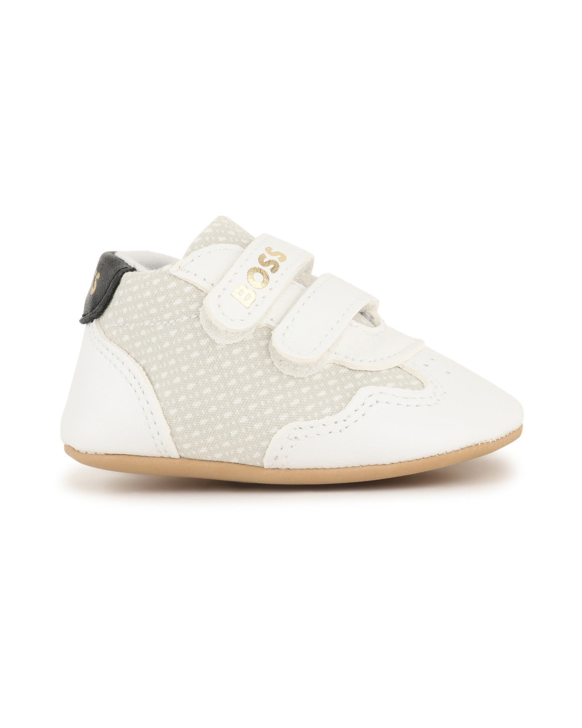 Boss Kids Scarpe Bianco con Chiusure a Strappo per Neonati